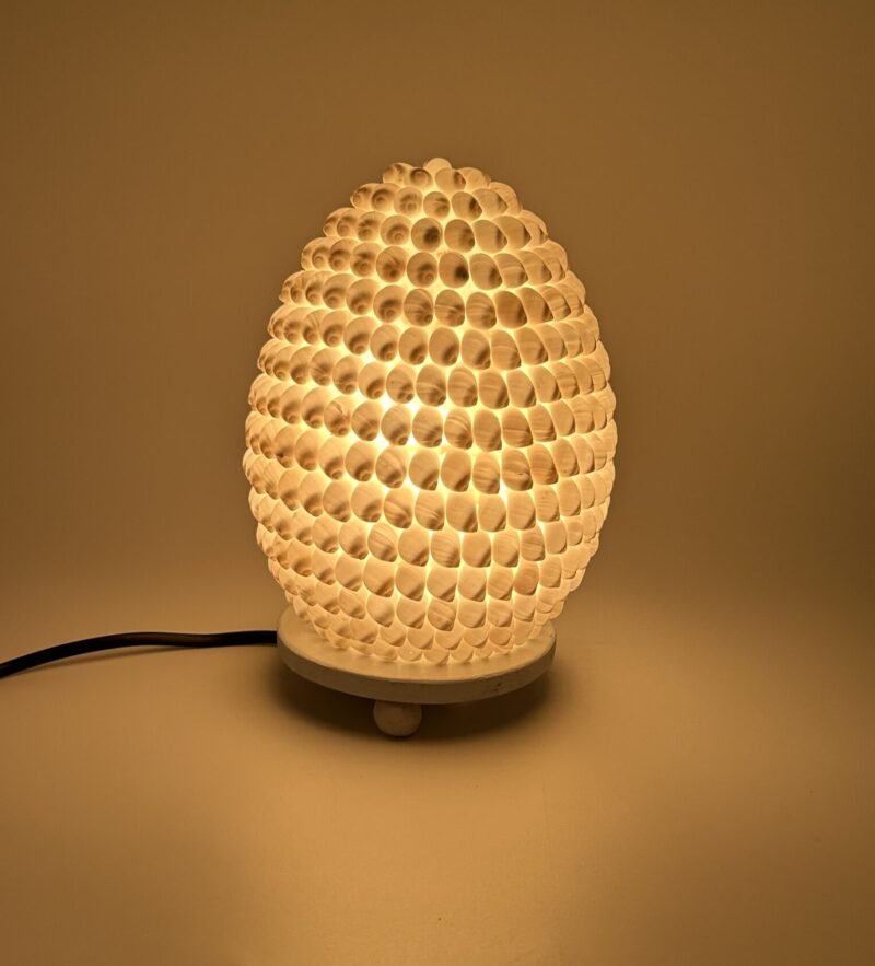 Csigaház ovális lámpa fehér 15 cm
